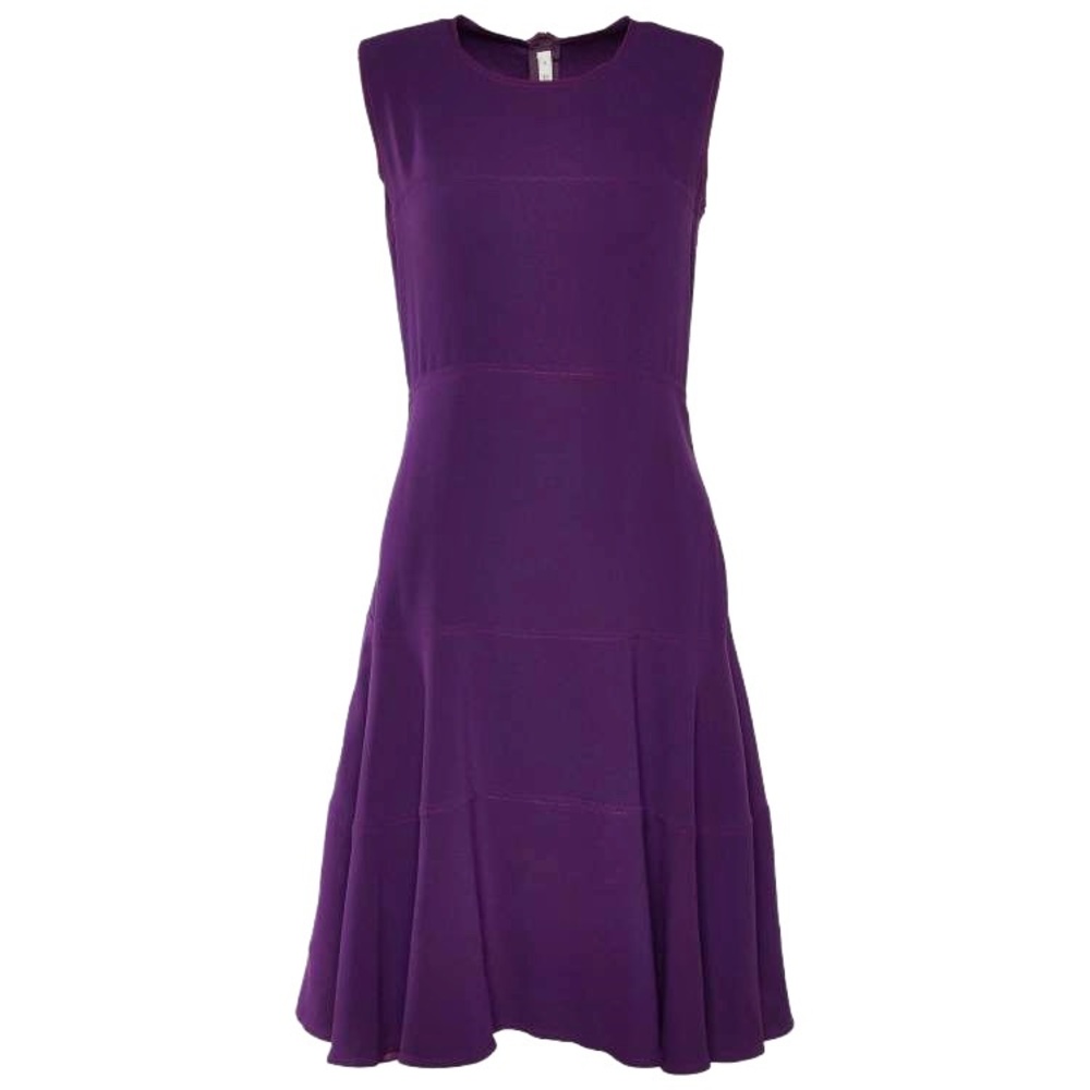 ❌SOLD❌Prada Purple Sleeveless Fit & Flare Midi Dress Size IT 42 - Picture 3 of 17